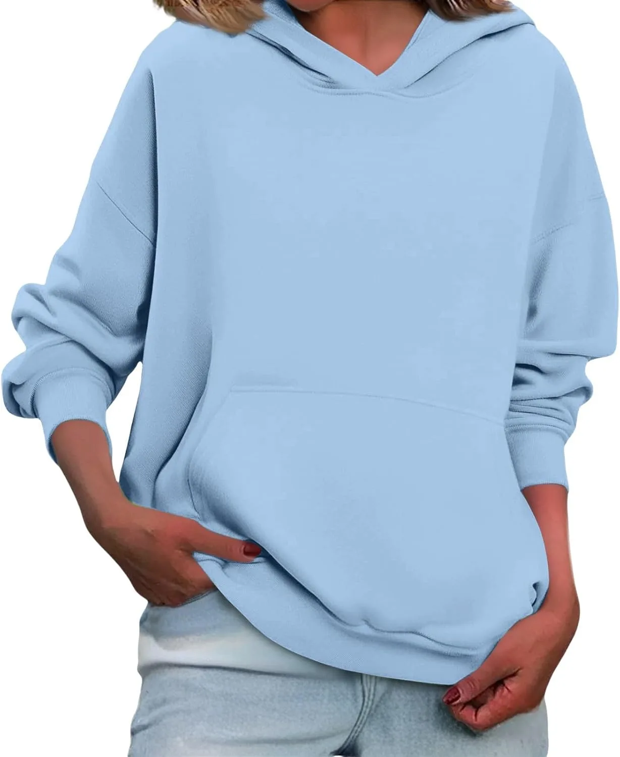 Толстовка Kenvina для женщин, оверсайз, с длинным рукавом и карманами
Толстовка Kenvina для женщин, оверсайз, с длинным рукавом и карманами