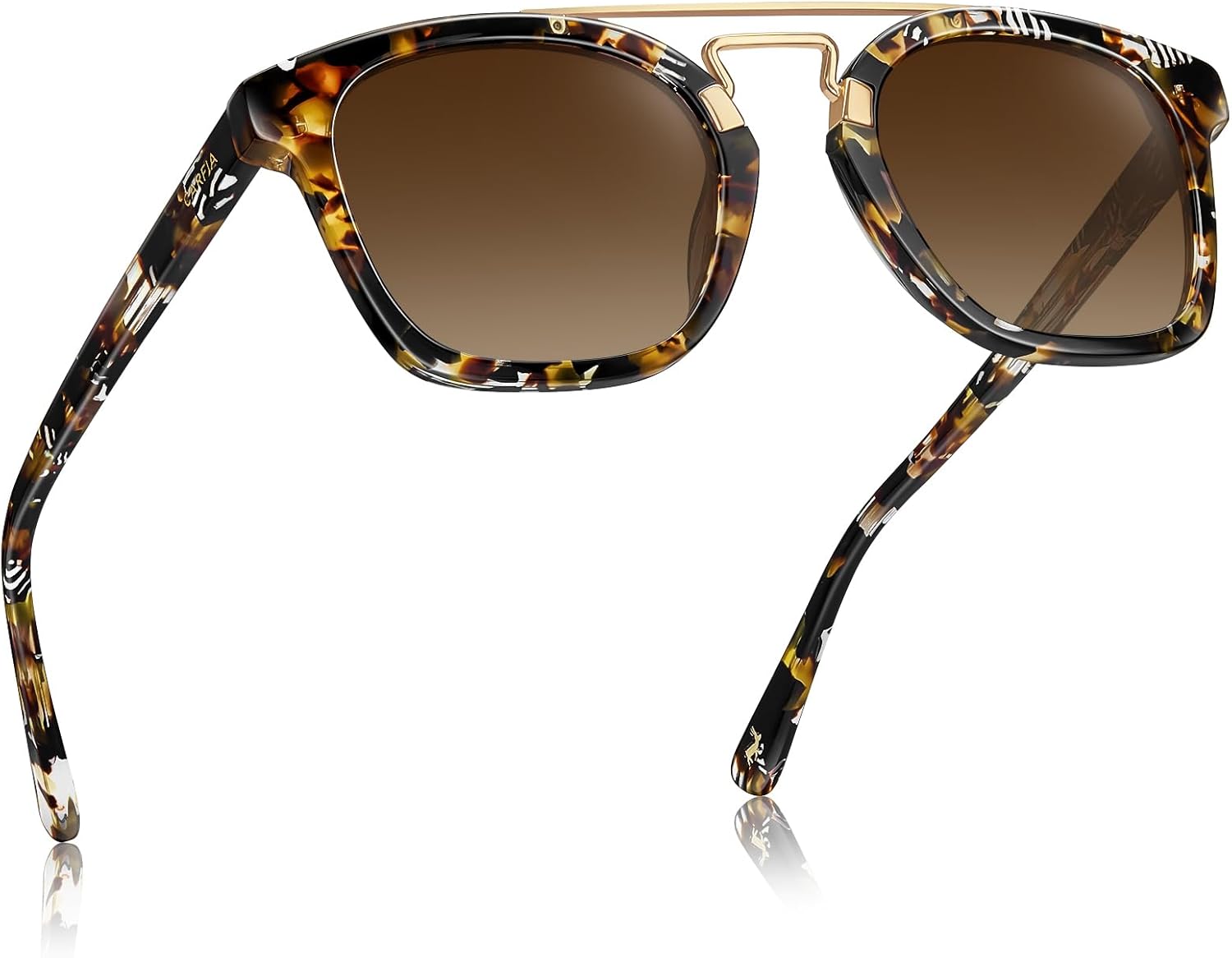 Женские поляризованные солнцезащитные очки CARFIA Retro с защитой от УФ-излучения UV400, уникальная двойная металлическая перемычка, квадратные линзы из высококачественного ацетата, A1 Zebra Stripe Frame Brown Lens
Женские поляризованные солнцезащитные очки CARFIA Retro с защитой от УФ-излучения UV400, уникальная двойная металлическая перемычка, квадратные линзы из высококачественного ацетата, A1 Zebra Stripe Frame Brown Lens