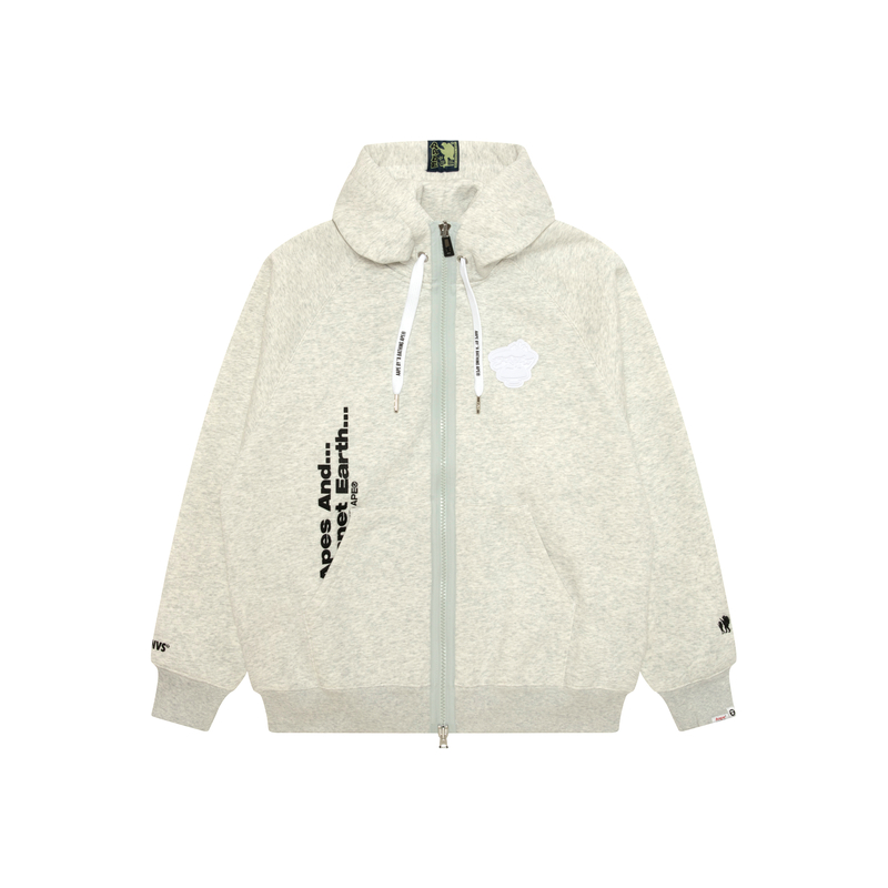 Толстовка с капюшоном на молнии от A Bathing APE Aape, серо-белый
Толстовка с капюшоном на молнии от A Bathing APE Aape, серо-белый