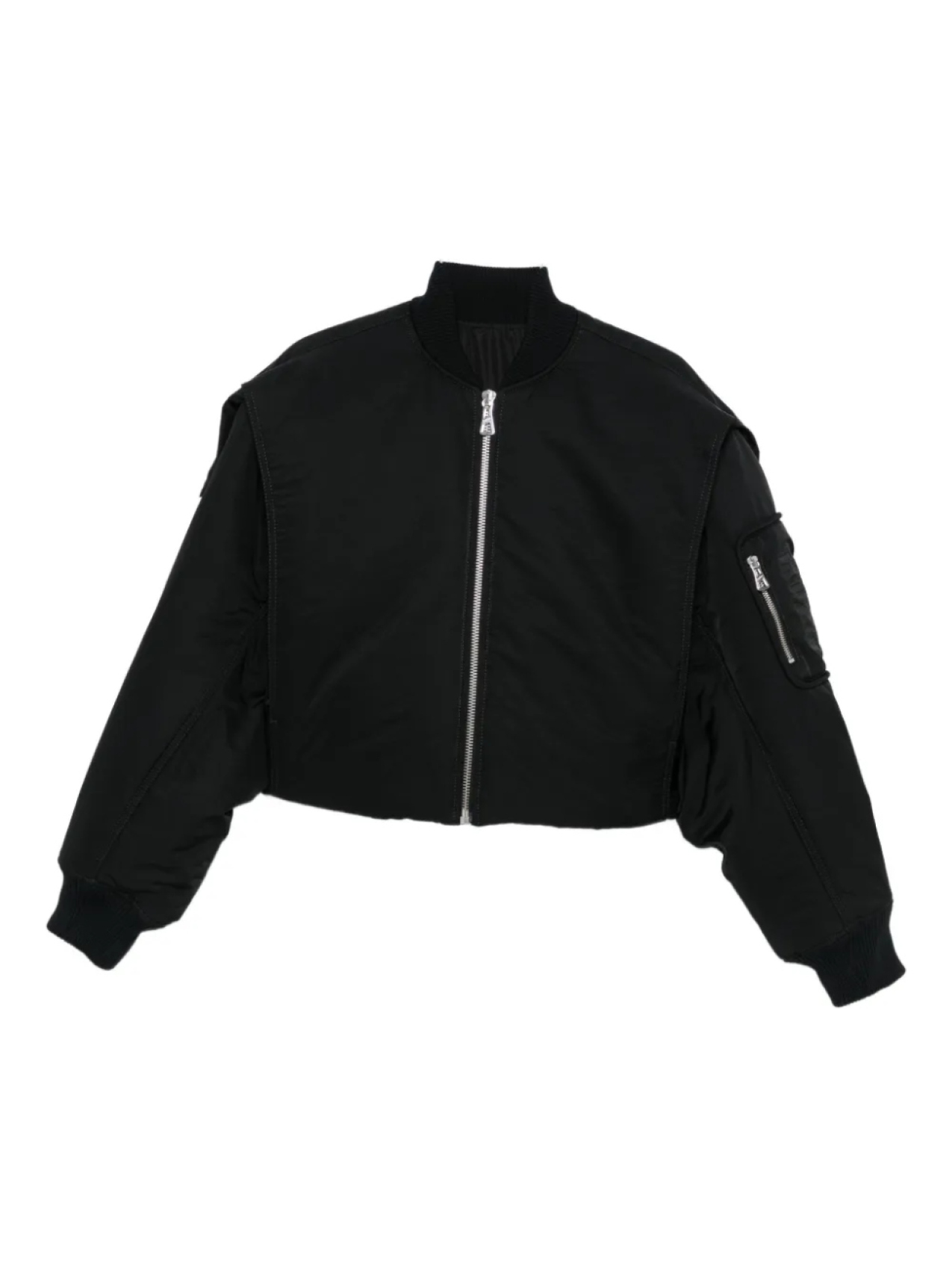 Укороченная куртка-бомбер на молнии от Jean Paul Gaultier, черный 
Укороченная куртка-бомбер на молнии от Jean Paul Gaultier, черный
