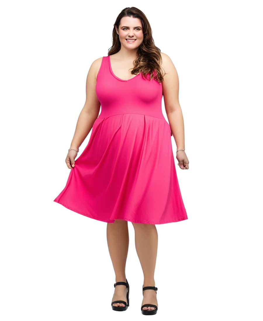 Платье миди без рукавов, приталенное и расклешенное, с карманами, больших размеров 24seven Comfort Apparel, Pink
Платье миди без рукавов, приталенное и расклешенное, с карманами, больших размеров 24seven Comfort Apparel, Pink