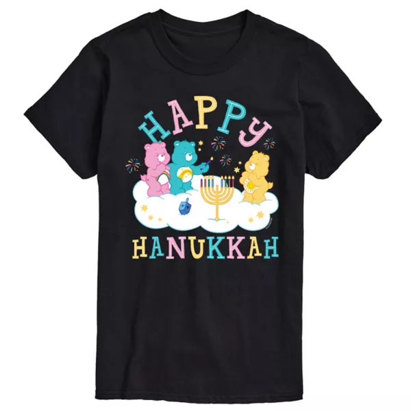 Мужская футболка с принтом «Happy Hanukkah» от Care Bears Licensed Character, черный
Мужская футболка с принтом «Happy Hanukkah» от Care Bears Licensed Character, черный
