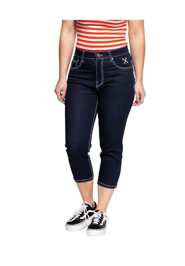 Джинсы-Капри с 5 карманами Betty Queen Kerosin, синий
Джинсы-Капри с 5 карманами Betty Queen Kerosin, синий