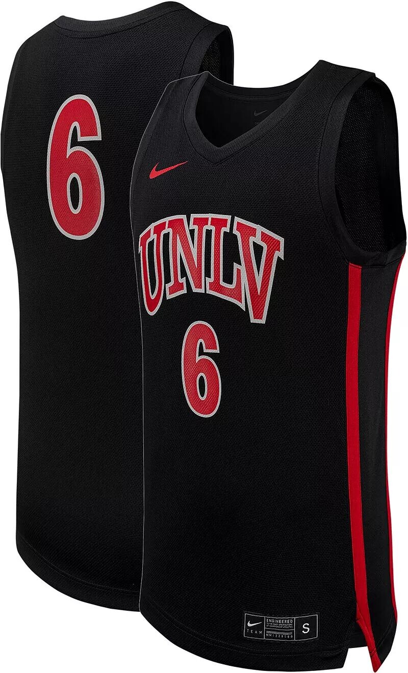 Мужская баскетбольная майка Nike UNLV Rebels #6 черная реплика 
Мужская баскетбольная майка Nike UNLV Rebels #6 черная реплика