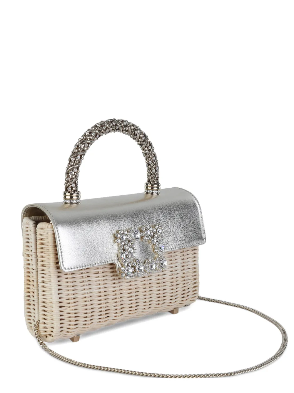 Мини-сумка jewel efflorescence с плетеной ручкой, украшенной кристаллами Roger Vivier, бежевый
Мини-сумка jewel efflorescence с плетеной ручкой, украшенной кристаллами Roger Vivier, бежевый