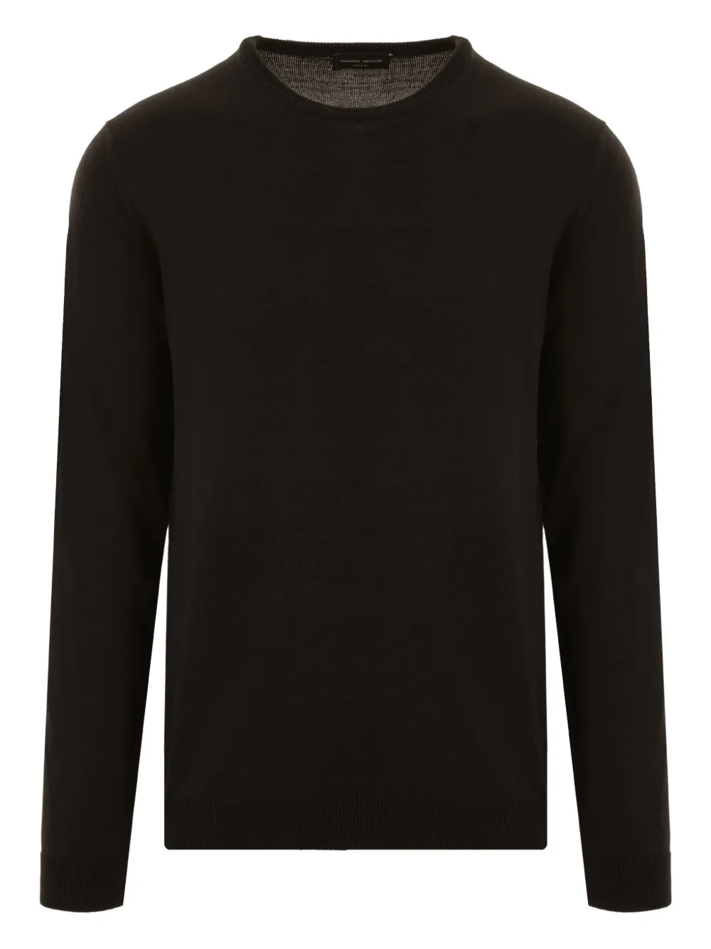 Свитер с круглым вырезом из мериносовой шерсти Roberto Collina, черный
Свитер с круглым вырезом из мериносовой шерсти Roberto Collina, черный