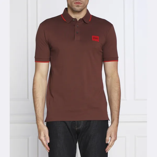 Рубашка-Поло узкого кроя из дерезина Hugo, коричневый
Рубашка-Поло узкого кроя из дерезина Hugo, коричневый