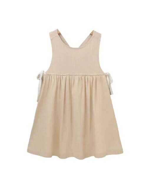 Платье для девочки со скрещенными бретелями и лентами по бокам Dadati, бежевый
Платье для девочки со скрещенными бретелями и лентами по бокам Dadati, бежевый