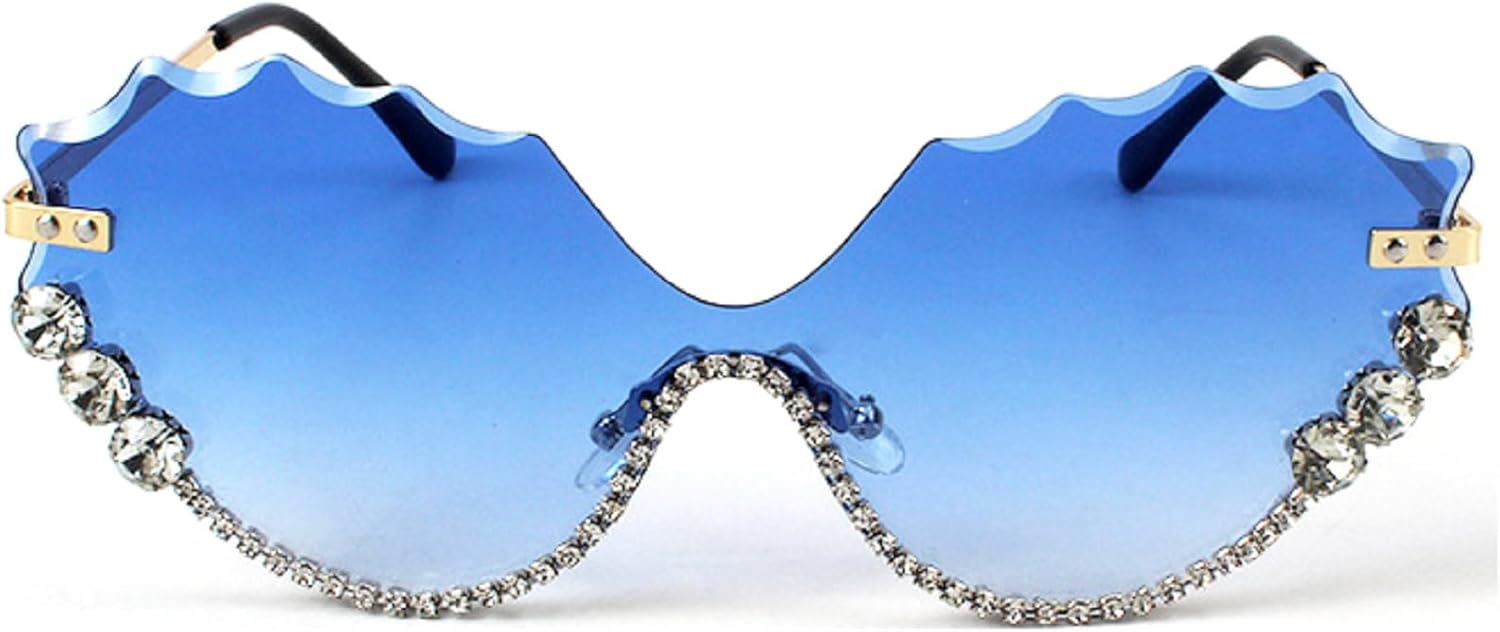 Забавные солнцезащитные очки в оправе с драгоценными камнями для костюмированной вечеринки, украшенные стразами, женские солнцезащитные очки без оправы «кошачий глаз», оригинальные очки с бриллиантами mincl, Blue
Забавные солнцезащитные очки в оправе с драгоценными камнями для костюмированной вечеринки, украшенные стразами, женские солнцезащитные очки без оправы «кошачий глаз», оригинальные очки с бриллиантами mincl, Blue