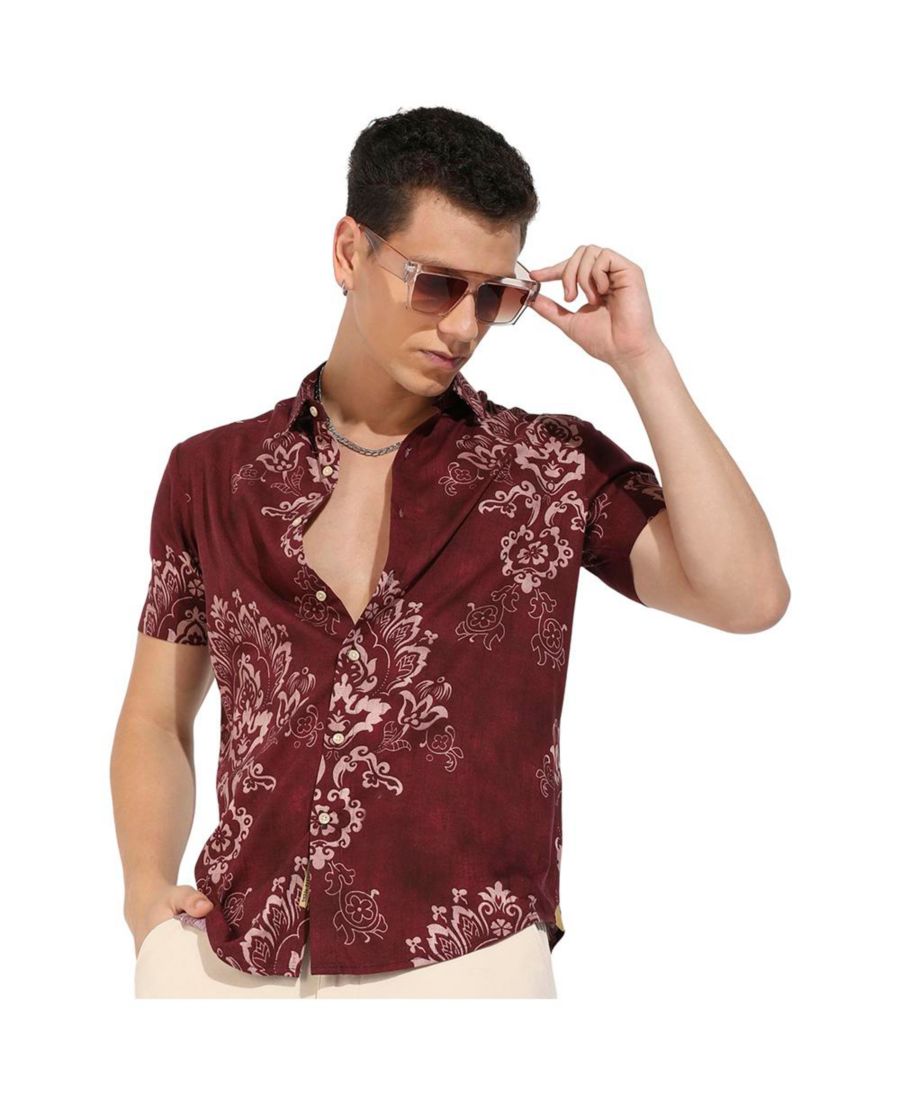 Мужская коричневая рубашка с этническим мотивом Campus Sutra, Brown
Мужская коричневая рубашка с этническим мотивом Campus Sutra, Brown