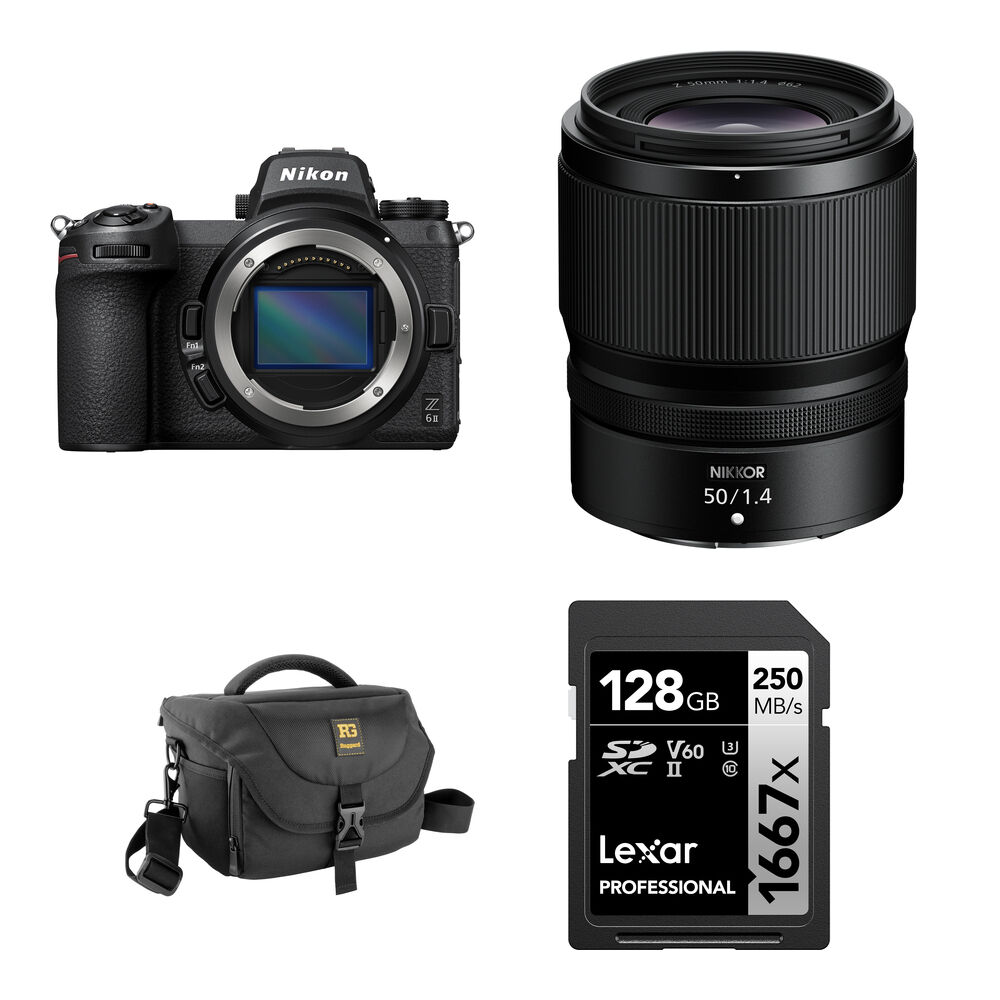 Беззеркальная камера Nikon Z6 II Mirrorless Camera with 50mm f/1.4 Lens and Basic
Беззеркальная камера Nikon Z6 II Mirrorless Camera with 50mm f/1.4 Lens and Basic