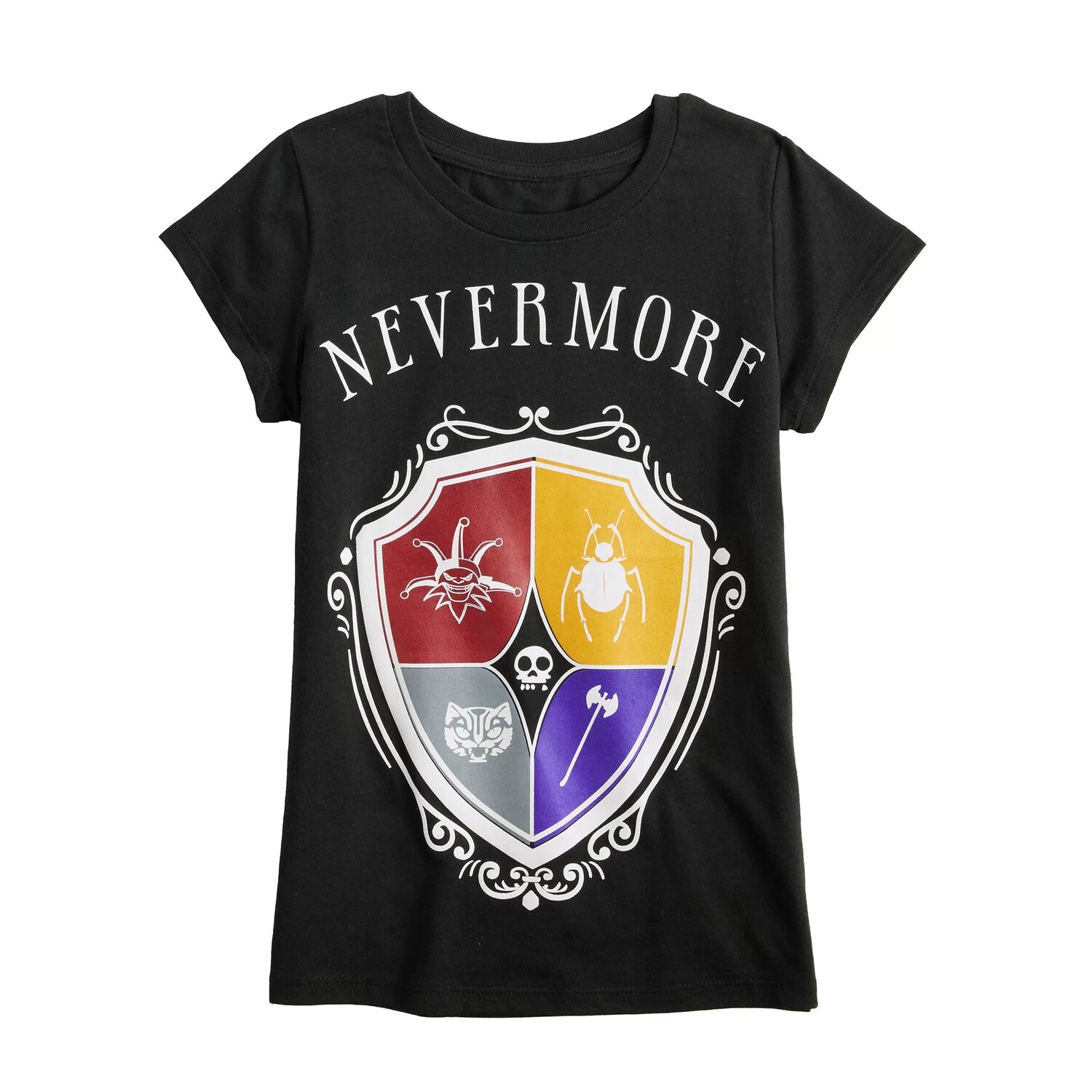 Футболка с короткими рукавами и рисунком Nevermore Wednesday Adams для девочек 7–16 лет Licensed Character
Футболка с короткими рукавами и рисунком Nevermore Wednesday Adams для девочек 7–16 лет Licensed Character