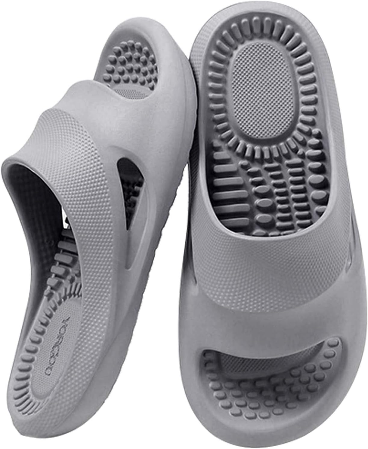 Массажные тапочки для женщин и мужчин, сандалии с открытым носком, летние домашние тапочки для ванны, слайдеры при плантарном фасциите, для женщин и девушек, для спортзала, противоскользящие для дома Hmweb, серый
Массажные тапочки для женщин и мужчин, сандалии с открытым носком, летние домашние тапочки для ванны, слайдеры при плантарном фасциите, для женщин и девушек, для спортзала, противоскользящие для дома Hmweb, серый