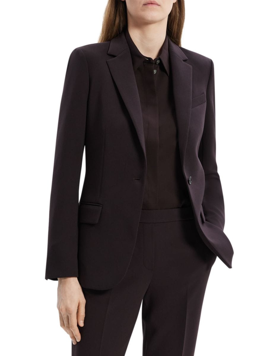 Блейзер классического кроя из штапельного материала Theory, цвет Hickory
Блейзер классического кроя из штапельного материала Theory, цвет Hickory