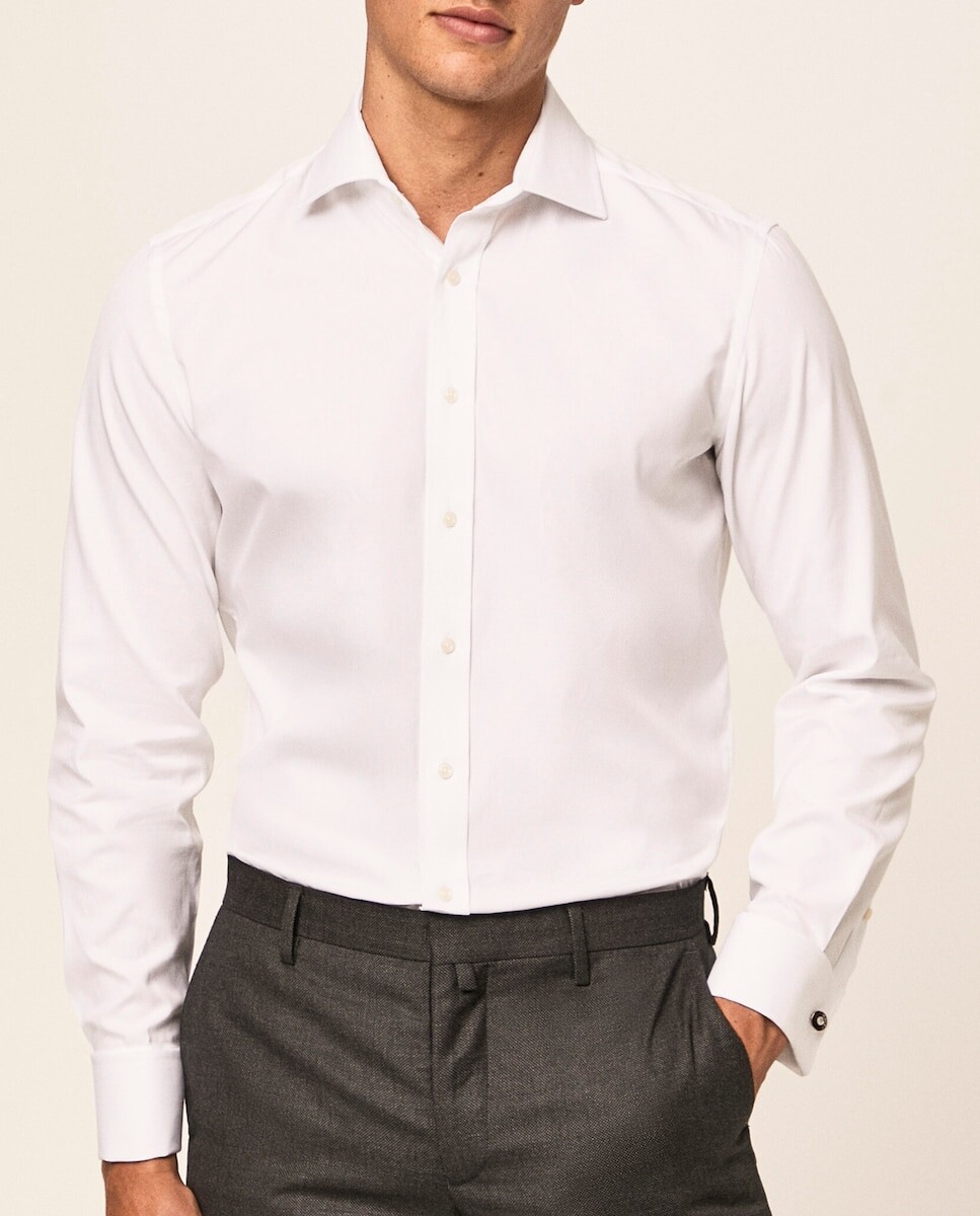 Однотонная узкая мужская рубашка-оксфорд белого цвета Hackett, белый
Однотонная узкая мужская рубашка-оксфорд белого цвета Hackett, белый