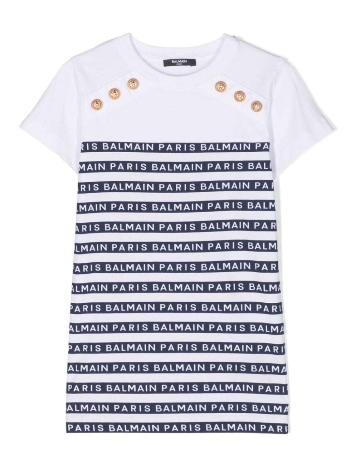 Balmain Kids платье-футболка в полоску, белый
Balmain Kids платье-футболка в полоску, белый