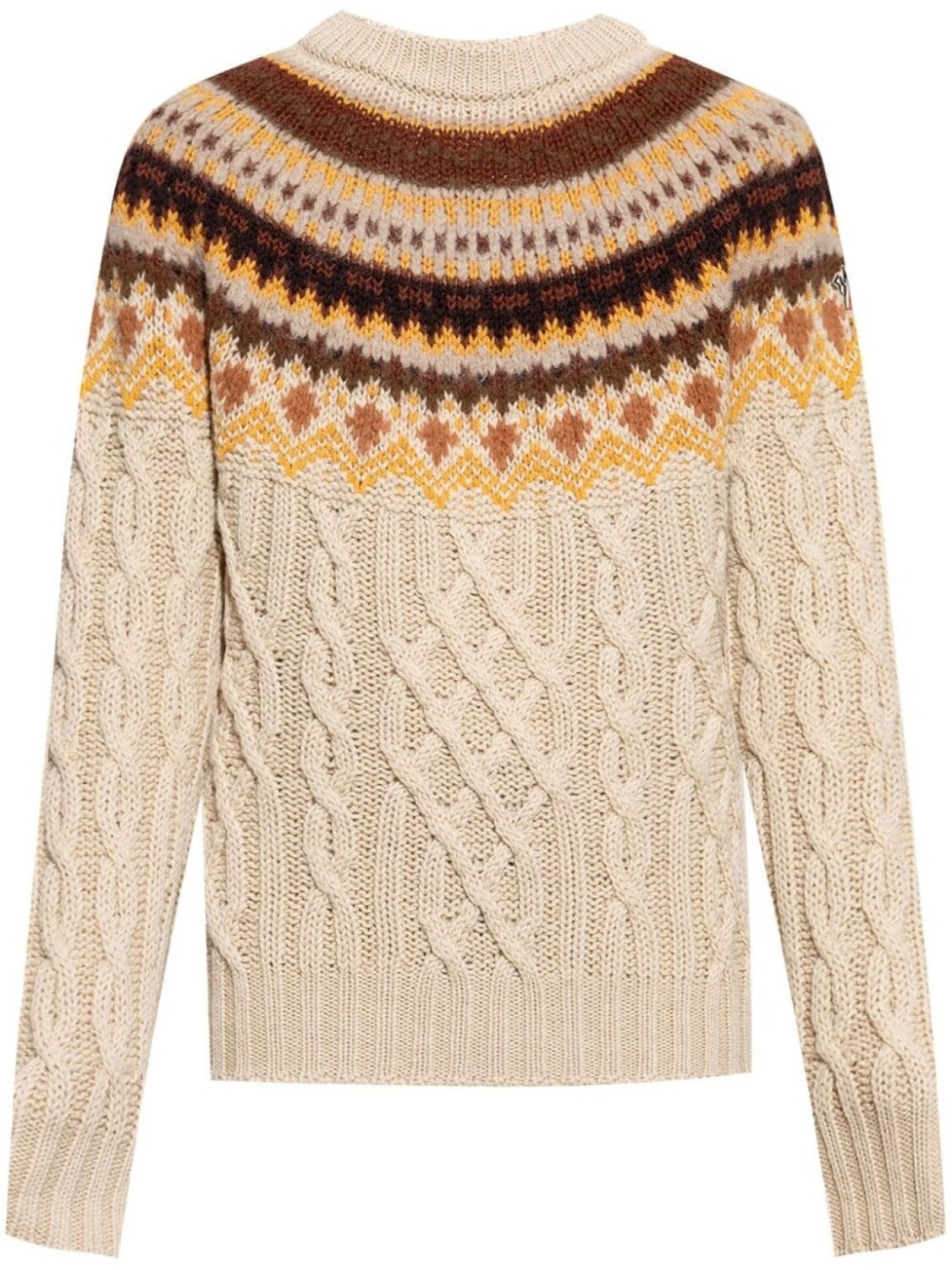 Шерстяной свитер с жаккардовым узором Moncler Grenoble, нейтральный цвет
Шерстяной свитер с жаккардовым узором Moncler Grenoble, нейтральный цвет