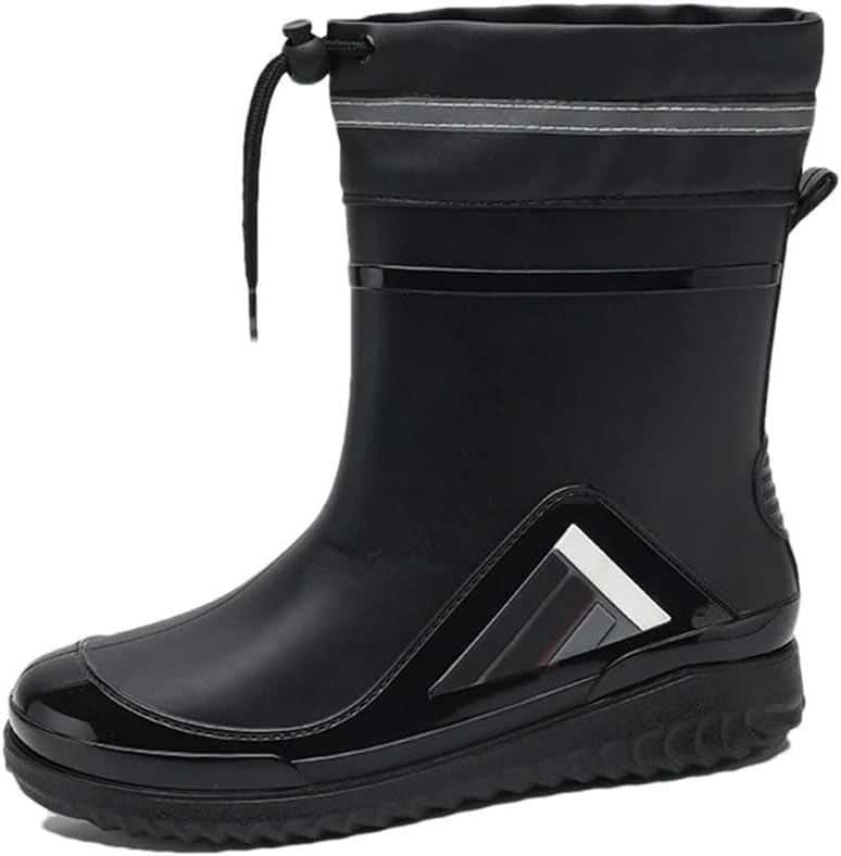 Мужские высокие резиновые сапоги для улицы, непромокаемые с мягкой подошвой и противоскользящей поверхностью для работы на улице Generic, черный
Мужские высокие резиновые сапоги для улицы, непромокаемые с мягкой подошвой и противоскользящей поверхностью для работы на улице Generic, черный