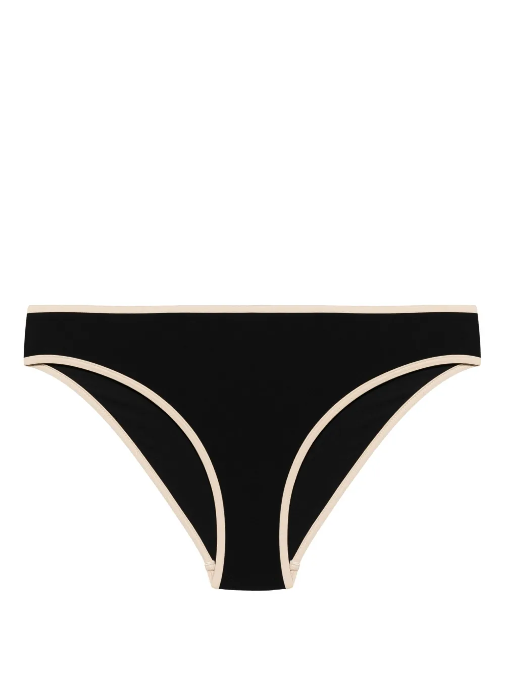 Плавки бикини с отделкой в полоску TOTEME, черный 
Плавки бикини с отделкой в полоску TOTEME, черный