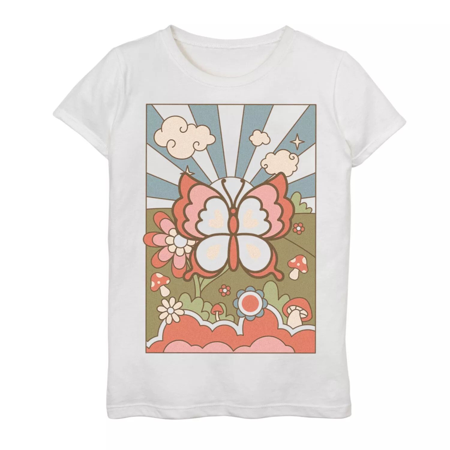 Футболка с цветным рисунком Paradise Butterfly для девочек 7–16 лет Licensed Character 
Футболка с цветным рисунком Paradise Butterfly для девочек 7–16 лет Licensed Character