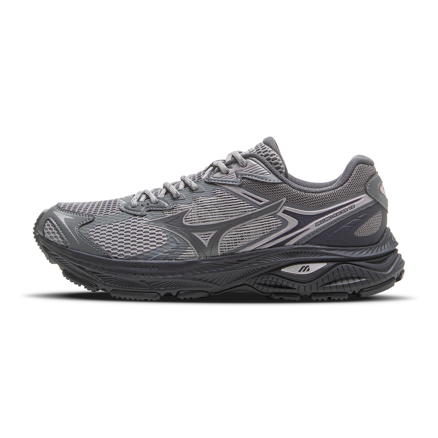 Кроссовки для бега RACER V2 Slip Resistant, Abrasion Resistant, Breathable низкие унисекс Carbon Gray Mizuno, серый/серо-фиолетовый/серебристый
Кроссовки для бега RACER V2 Slip Resistant, Abrasion Resistant, Breathable низкие унисекс Carbon Gray Mizuno, серый/серо-фиолетовый/серебристый