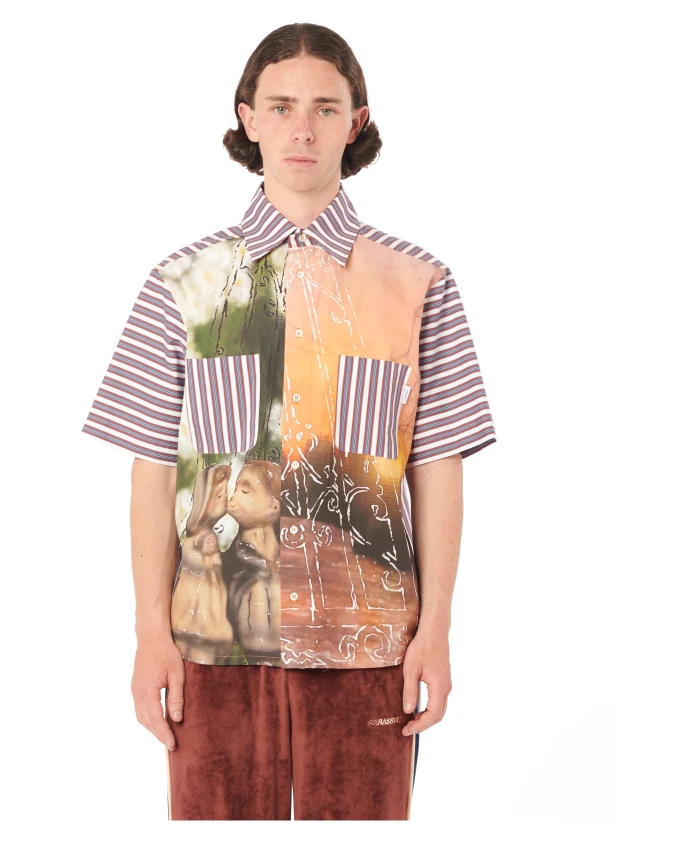 Полосатая рубашка с короткими рукавами из тканого материала. Rassvet, мультиколор
Полосатая рубашка с короткими рукавами из тканого материала. Rassvet, мультиколор