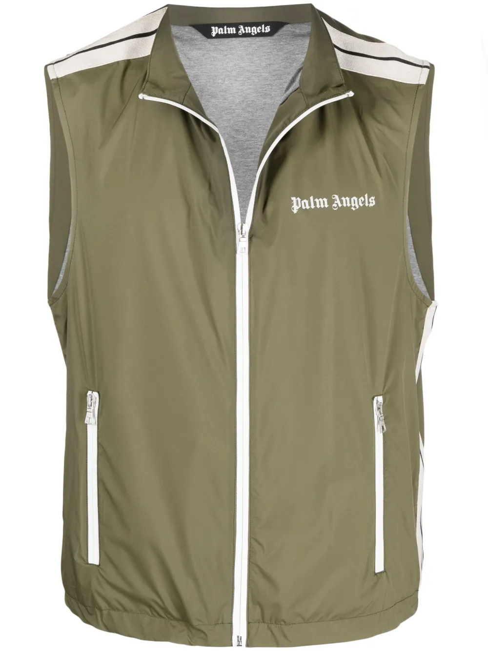 Жилет с отделкой в полоску PALM ANGELS, зеленый
Жилет с отделкой в полоску PALM ANGELS, зеленый