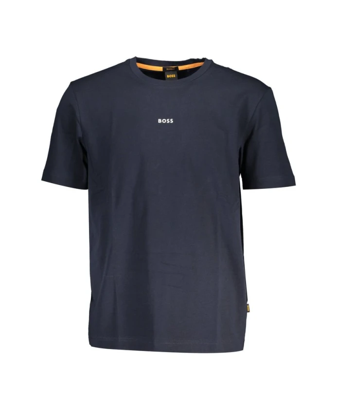 Синяя хлопковая футболка с логотипом Hugo, синий
Синяя хлопковая футболка с логотипом Hugo, синий