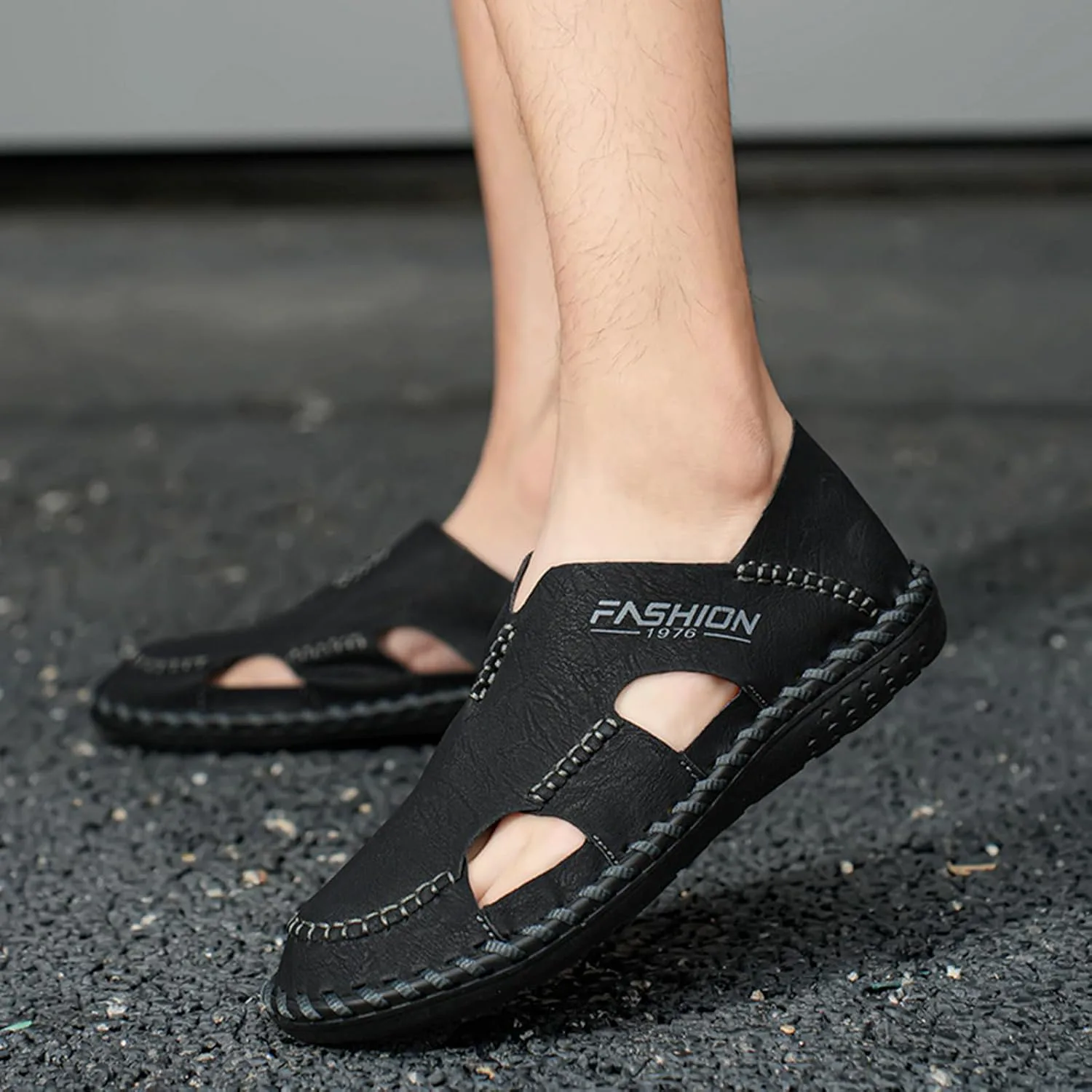Мужские кожаные сандалии с закрытым носком, повседневные плоские, для улицы, спортивные, ручной работы, без застежки, пляжные, летние, дышащие, комфортные для ходьбы GLBDU, черный
Мужские кожаные сандалии с закрытым носком, повседневные плоские, для улицы, спортивные, ручной работы, без застежки, пляжные, летние, дышащие, комфортные для ходьбы GLBDU, черный
