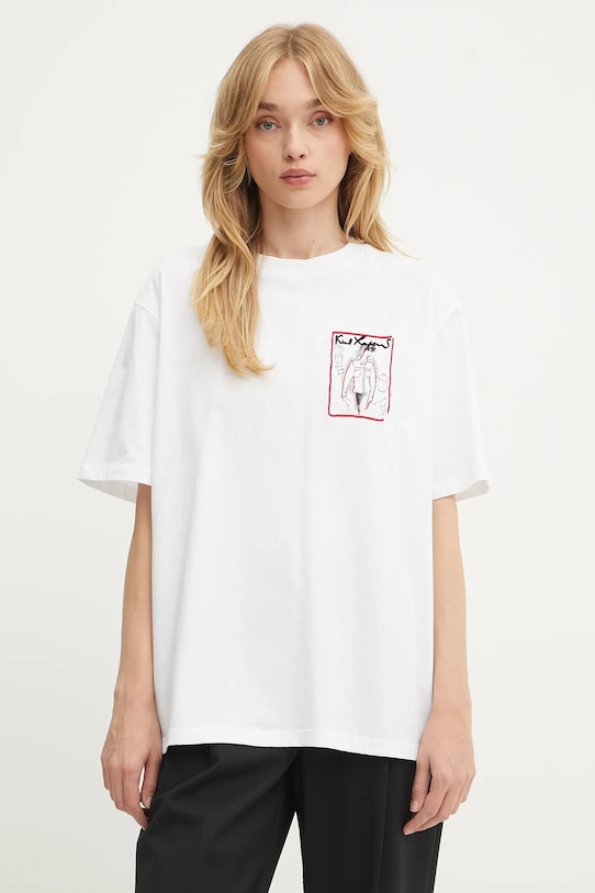 Хлопковая футболка Karl Lagerfeld, белый
Хлопковая футболка Karl Lagerfeld, белый