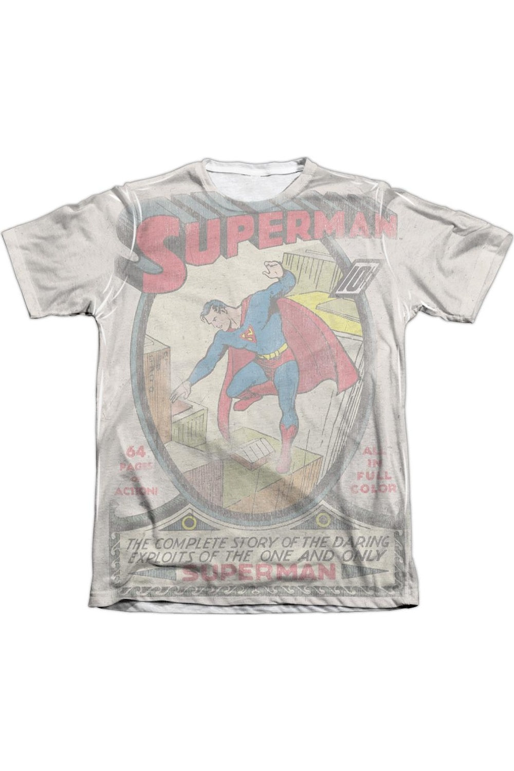 Футболка с коротким рукавом DC Comics Superman #1 Distressed Adult 65/35 Poly/Cotton Gildan, белый
Футболка с коротким рукавом DC Comics Superman #1 Distressed Adult 65/35 Poly/Cotton Gildan, белый