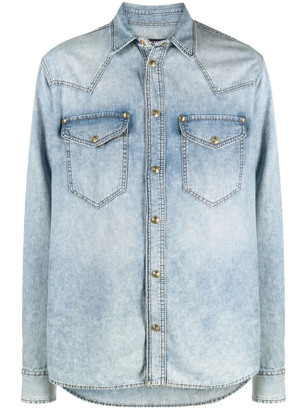 Джинсовая рубашка в стиле вестерн Versace Jeans Couture, синий
Джинсовая рубашка в стиле вестерн Versace Jeans Couture, синий