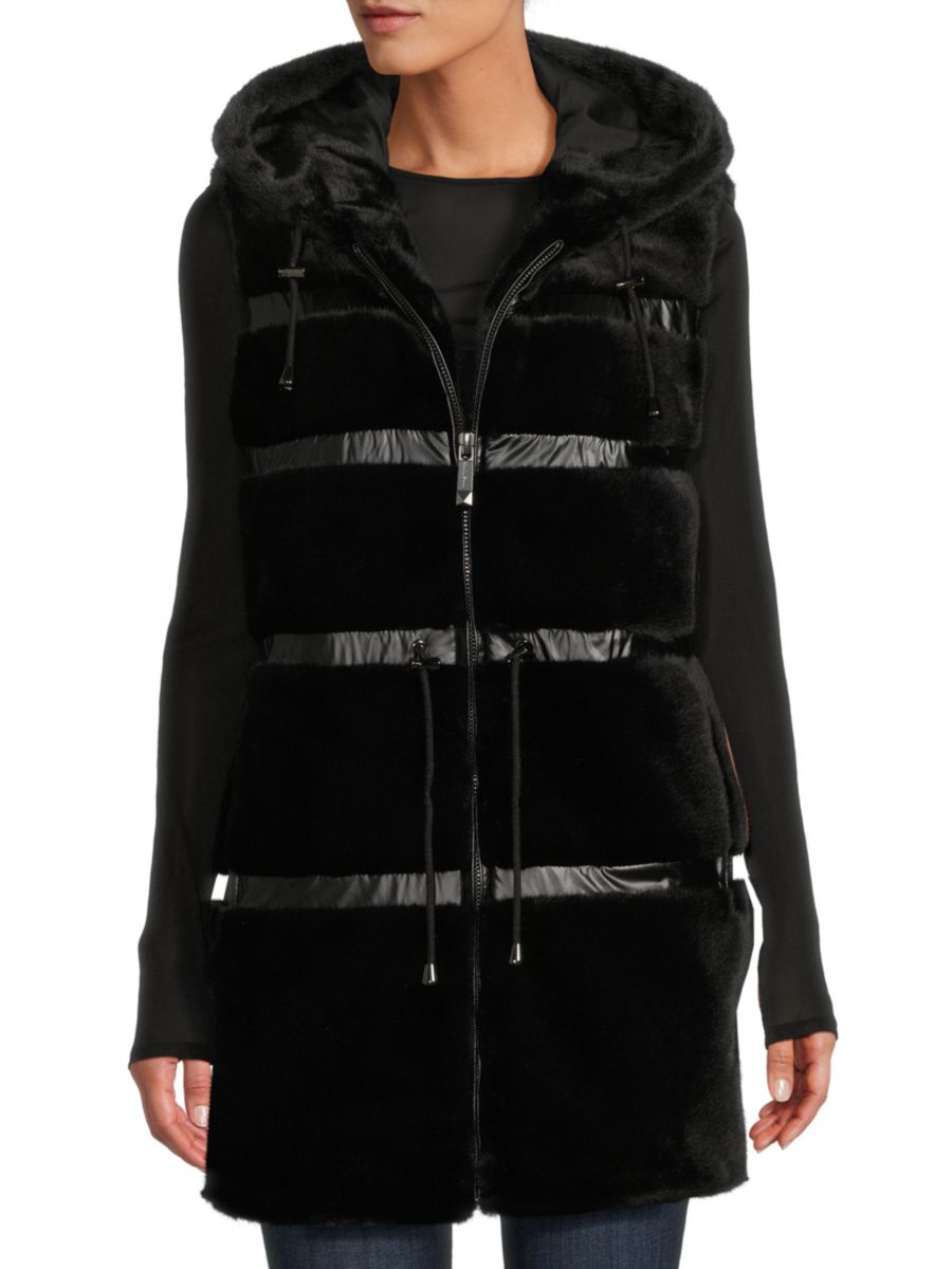 Жилет с капюшоном из искусственного меха BELLE FARE, черный
Жилет с капюшоном из искусственного меха BELLE FARE, черный