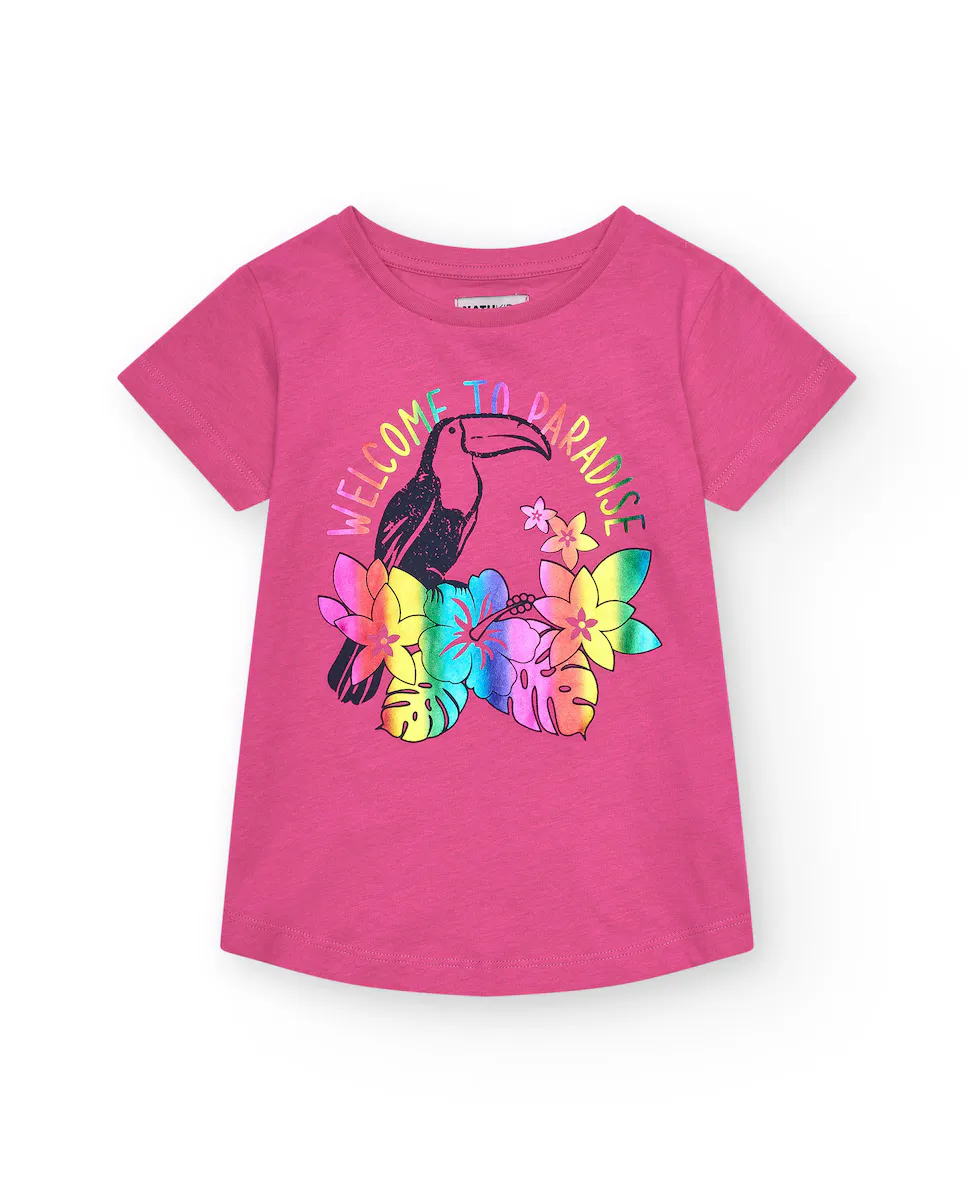 Футболка для девочек с короткими рукавами и рисунком спереди Tuc tuc, фуксия
Футболка для девочек с короткими рукавами и рисунком спереди Tuc tuc, фуксия