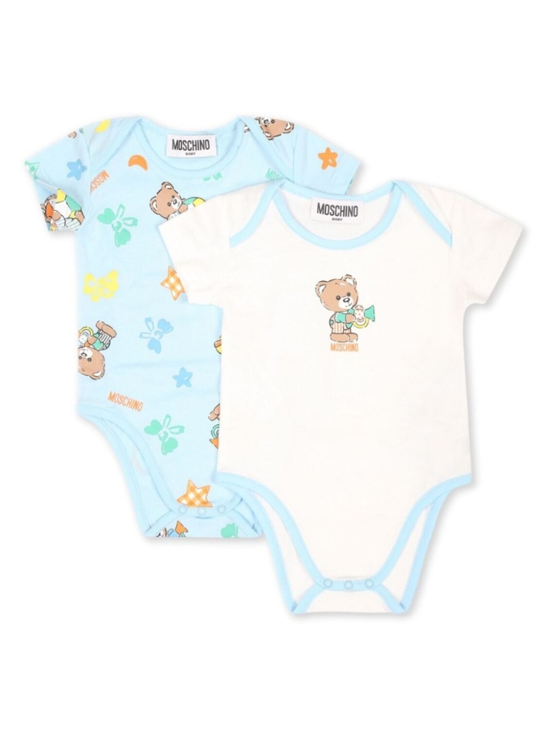 Moschino Kids набор тел плюшевых медведей с разноцветными принтами (набор из двух штук), синий
Moschino Kids набор тел плюшевых медведей с разноцветными принтами (набор из двух штук), синий