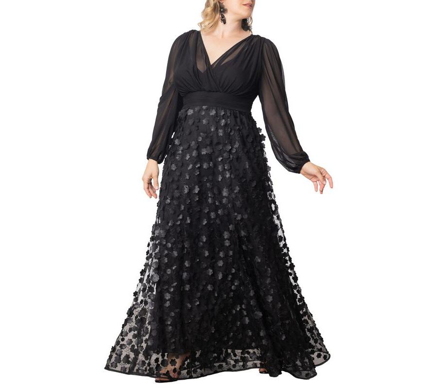 Вечернее платье больших размеров "Цветущая красота" из сетчатой ткани Kiyonna, Onyx blossoms
Вечернее платье больших размеров "Цветущая красота" из сетчатой ткани Kiyonna, Onyx blossoms