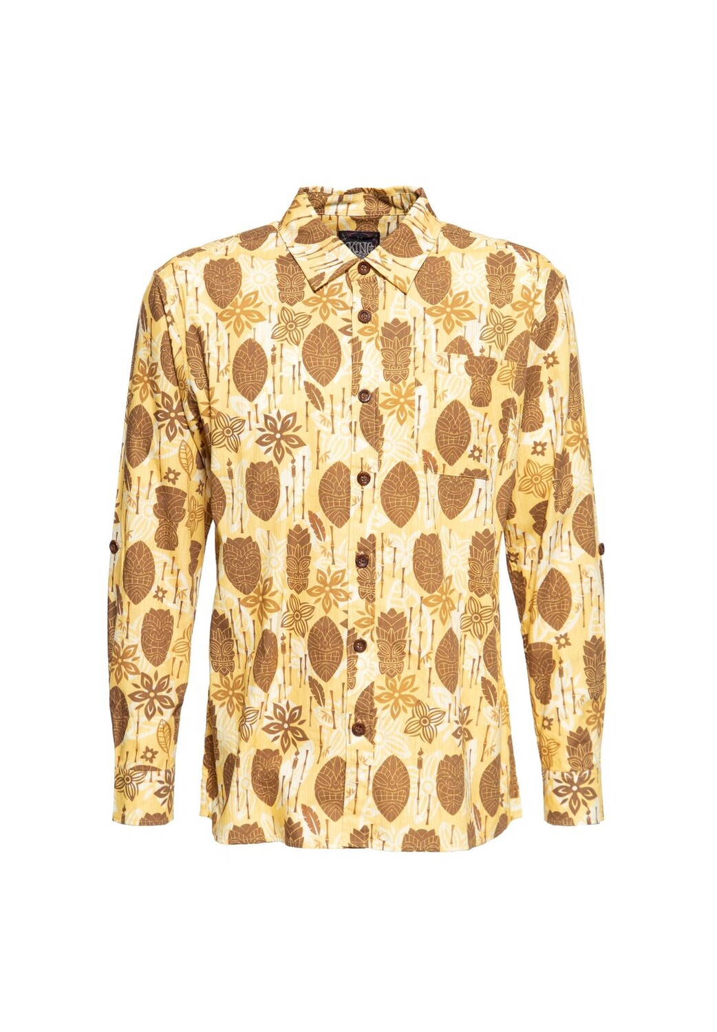 Рубашка с длинными рукавами в стиле Тики, изготовленная из органического хлопка Таити KING KEROSIN, мультиколор
Рубашка с длинными рукавами в стиле Тики, изготовленная из органического хлопка Таити KING KEROSIN, мультиколор