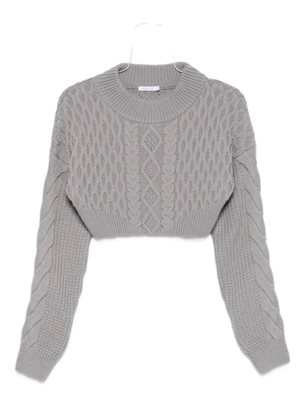 Укороченный свитер с косами Patrizia Pepe, серый
Укороченный свитер с косами Patrizia Pepe, серый