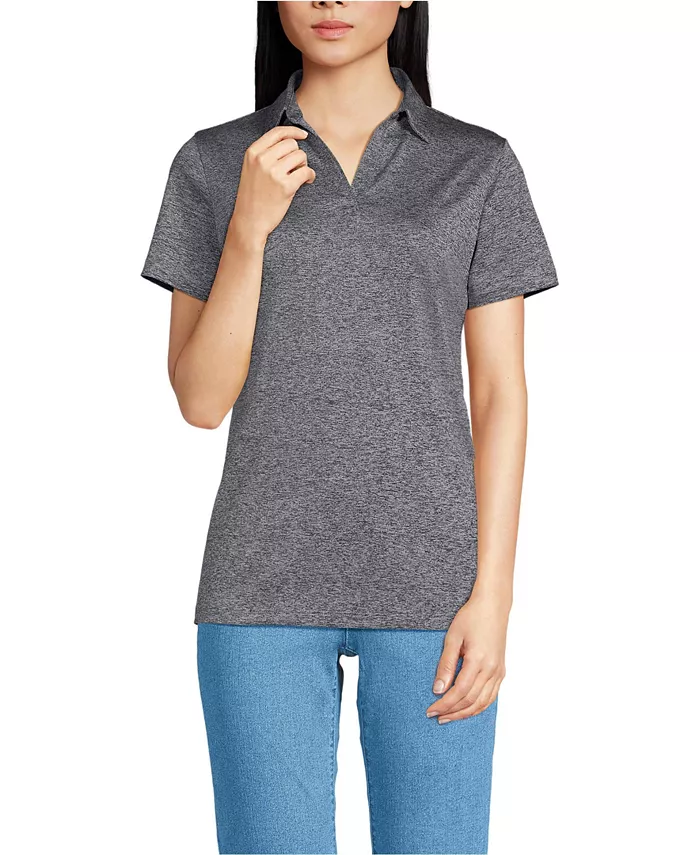 Женская быстросохнущая рубашка-поло с коротким рукавом и принтом Space Dye Sport Neck Lands' End, серый
Женская быстросохнущая рубашка-поло с коротким рукавом и принтом Space Dye Sport Neck Lands' End, серый