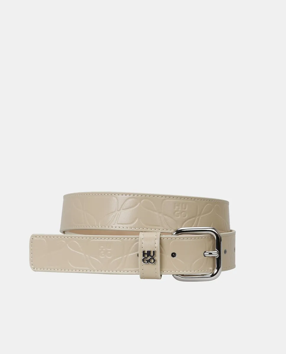 Женский кожаный ремень гладкий с пряжкой Hugo, бежевый
Женский кожаный ремень гладкий с пряжкой Hugo, бежевый
