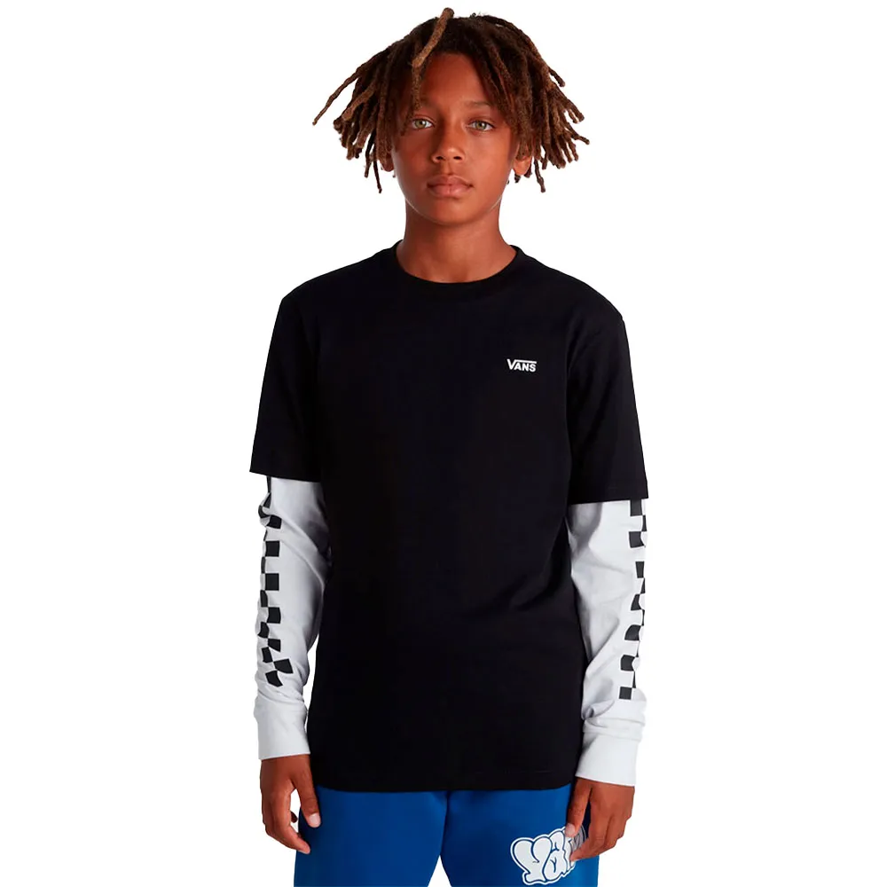 Лонгслив Vans Long Check Twofer, черный 
Лонгслив Vans Long Check Twofer, черный