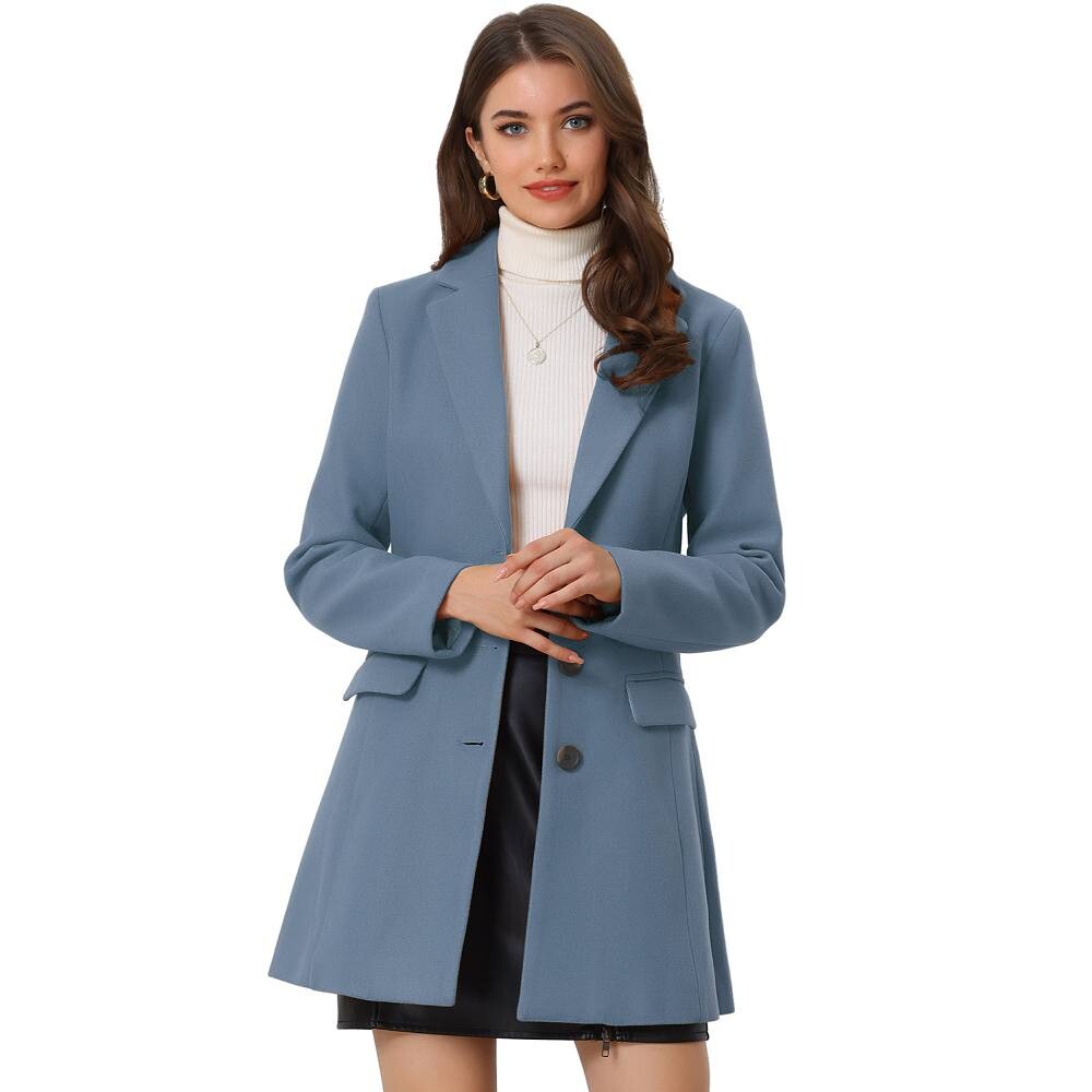 Женское однобортное зимнее длинное пальто с длинными рукавами и зубчатыми лацканами ALLEGRA K, цвет Light Dusty Blue, Синий, Женское однобортное зимнее длинное пальто с длинными рукавами и зубчатыми лацканами ALLEGRA K, цвет Light Dusty Blue
Женское однобортное зимнее длинное пальто с длинными рукавами и зубчатыми лацканами ALLEGRA K, цвет Light Dusty Blue, Синий, Женское однобортное зимнее длинное пальто с длинными рукавами и зубчатыми лацканами ALLEGRA K, цвет Light Dusty Blue