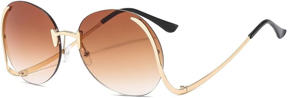 Модные круглые солнцезащитные очки без оправы для женщин и мужчин, роскошные винтажные панк-очки, солнцезащитные очки для улицы с защитой от УФ-излучения UV400 TKKTLLT, Gold Tea
Модные круглые солнцезащитные очки без оправы для женщин и мужчин, роскошные винтажные панк-очки, солнцезащитные очки для улицы с защитой от УФ-излучения UV400 TKKTLLT, Gold Tea