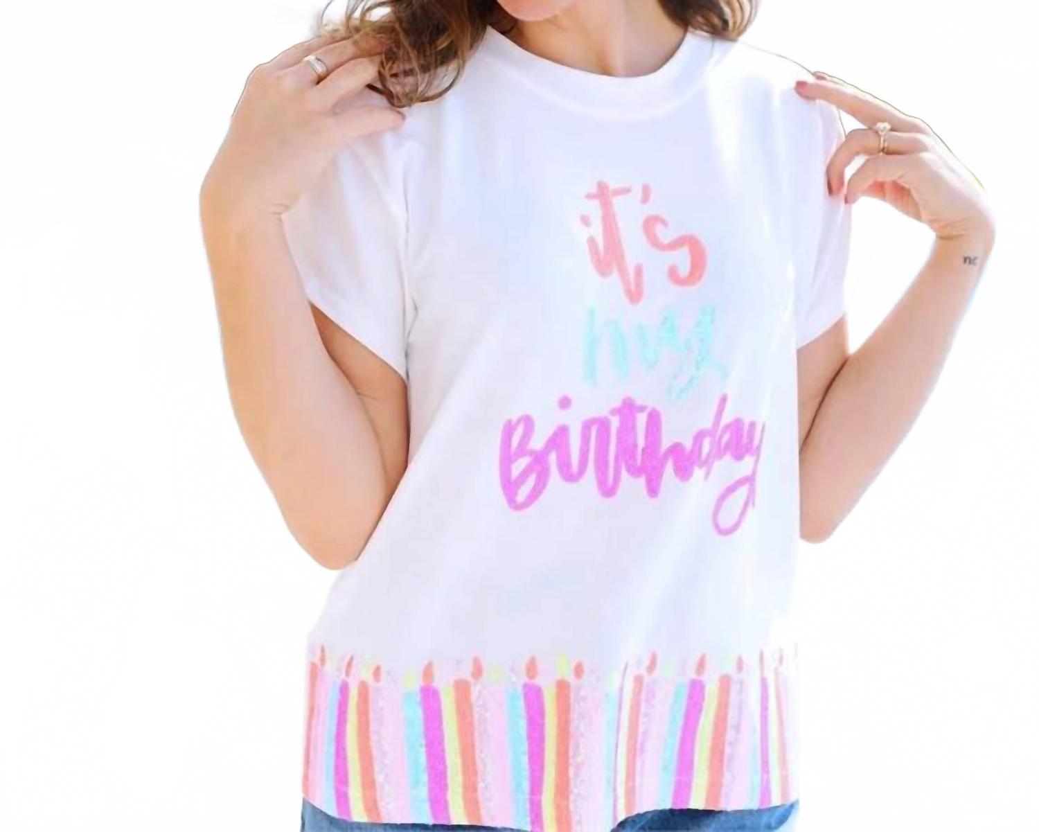 Белая футболка «Это мой день рождения» Mary Square
Белая футболка «Это мой день рождения» Mary Square