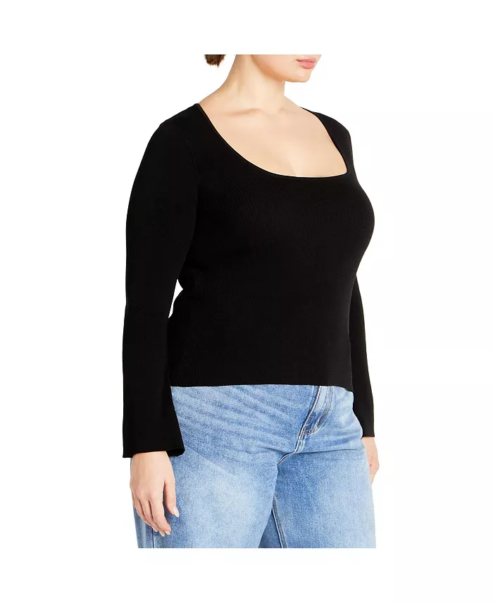 Бруклинский свитер больших размеров CITY CHIC, черный
Бруклинский свитер больших размеров CITY CHIC, черный