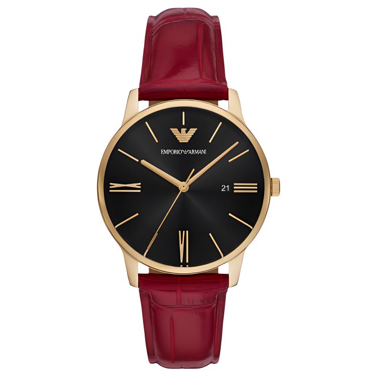 EMPORIO ARMANI Трехстрелочные часы с датой Bordeaux Red Leather
EMPORIO ARMANI Трехстрелочные часы с датой Bordeaux Red Leather