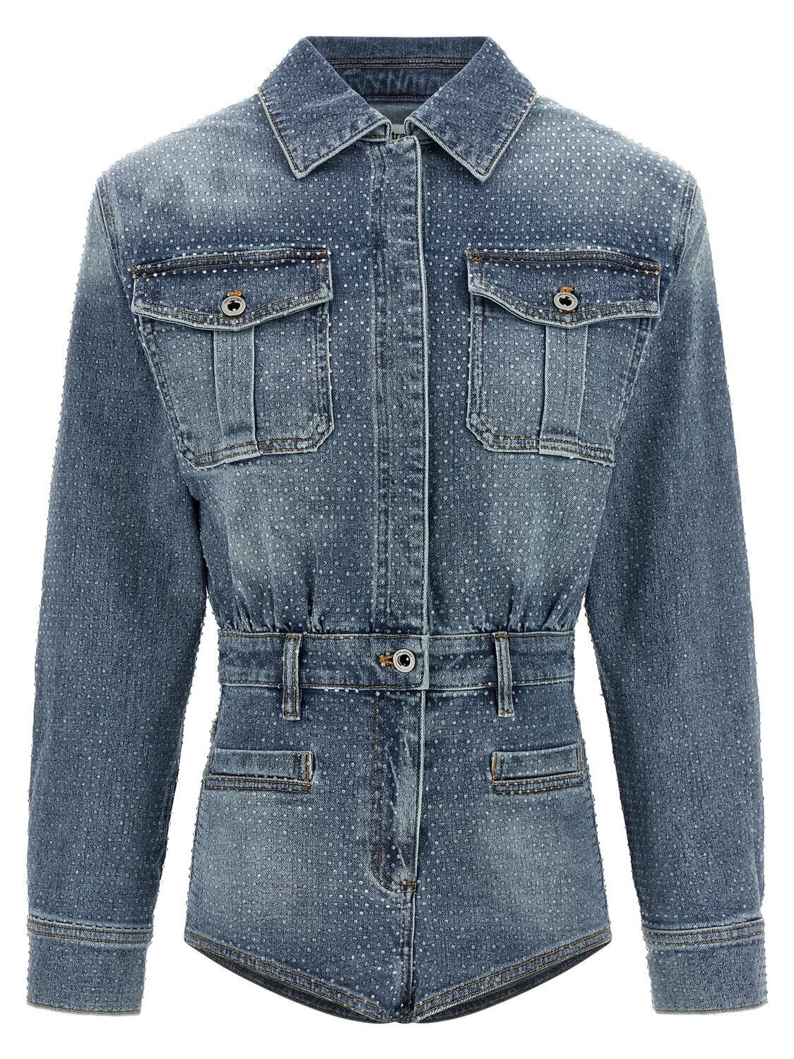 Джинсовый комбинезон с стразами SELF PORTRAIT, синий
Джинсовый комбинезон с стразами SELF PORTRAIT, синий
