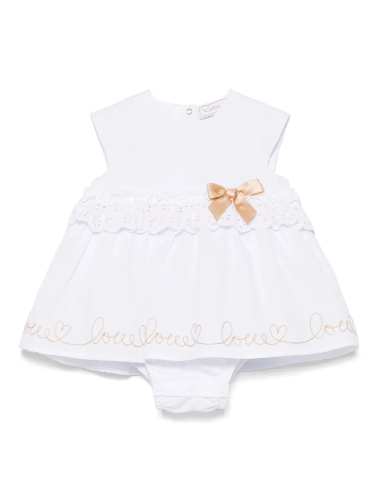 Ромпер с оборками Monnalisa, белый
Ромпер с оборками Monnalisa, белый