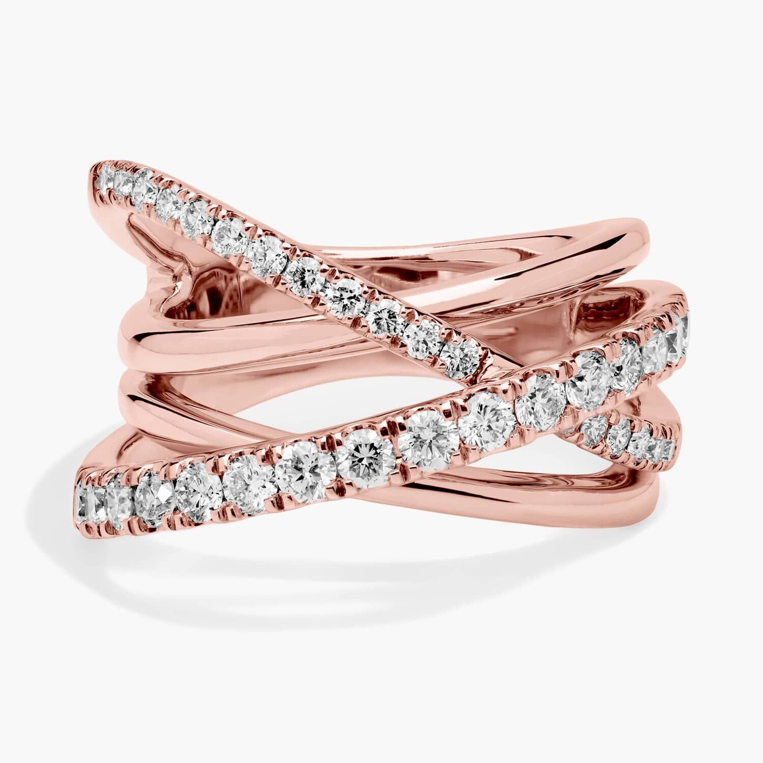 Модное кольцо с бриллиантами «крест-накрест» из 14-каратного розового золота (1 карат, два витка) Blue Nile
Модное кольцо с бриллиантами «крест-накрест» из 14-каратного розового золота (1 карат, два витка) Blue Nile