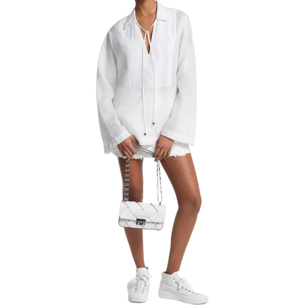 Рамьевая туника с воротником MICHAEL KORS, белый
Рамьевая туника с воротником MICHAEL KORS, белый